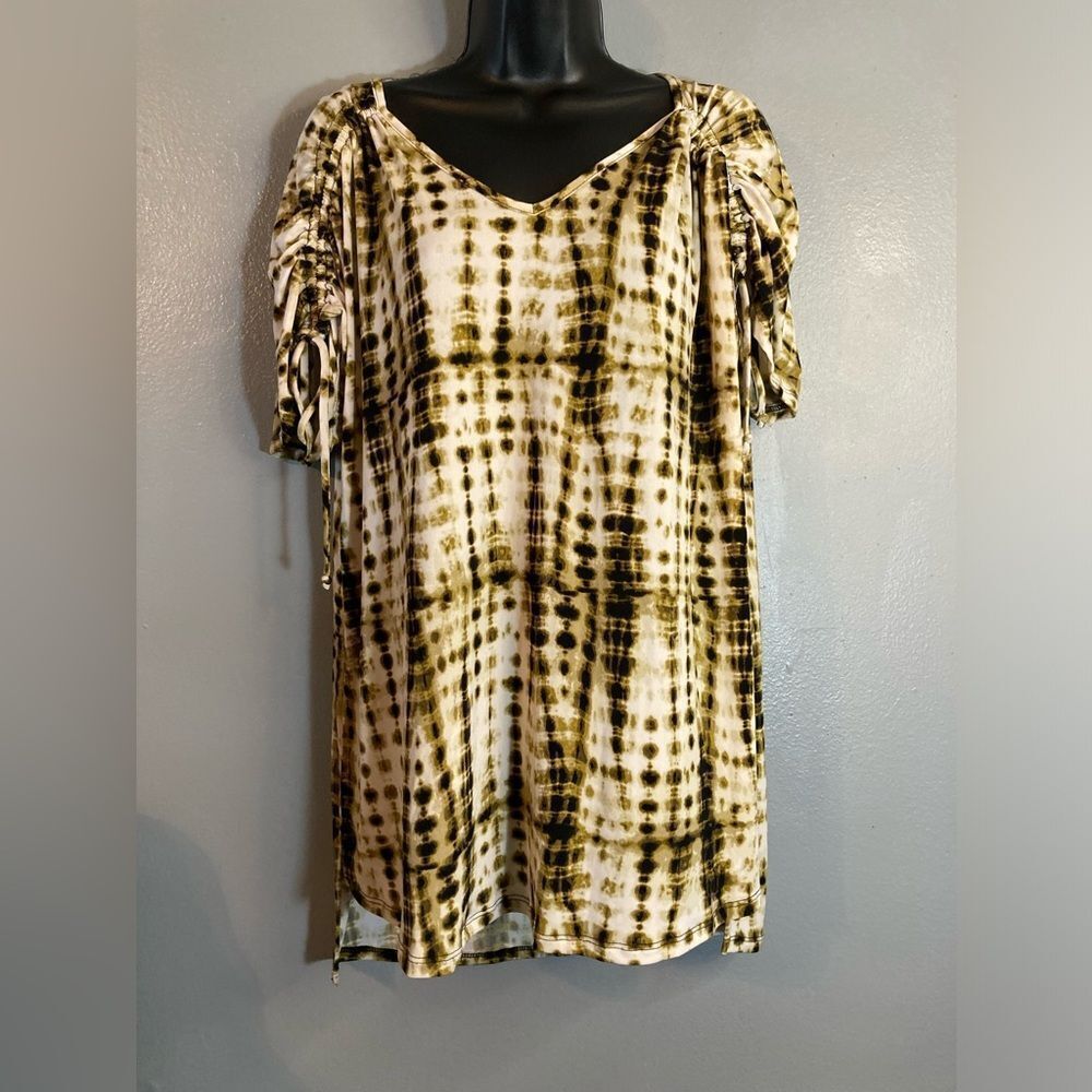 Est 1964 Cato olive tie dye adjustable tie shoulder top nwt